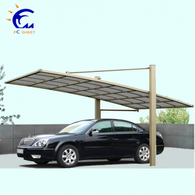 Factory Supplier Carport Shed  Aluminum Metal Steel Frame  Polycarbonate PC Sheet Roof From China Car Parking