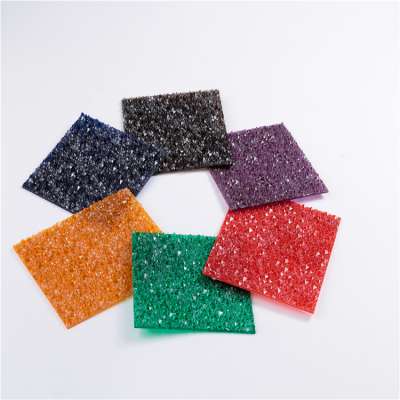 Factory Supplier Diamonds Embossed Polycarbonate Plastic Sheet Plate Decoration Multi Color Anti Impact