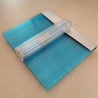 strong UV coated  12mm 4 layer u lock polycarbonate sheet for outdoor building roofing design