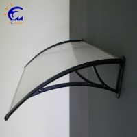 Factory direct sale awning fitting polycarbonate glass front door canopy