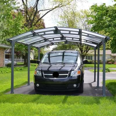 Factory Supplier Carport Shed  Aluminum Metal Steel Frame  Polycarbonate PC Sheet Roof From China