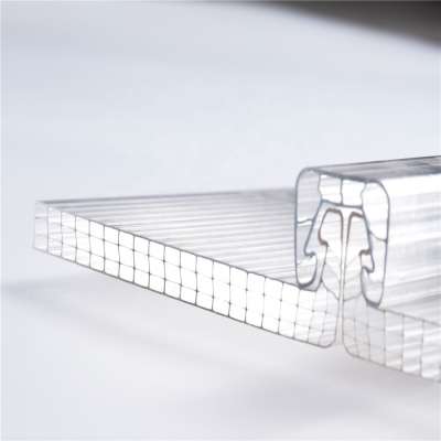 Fresh stock clear 12mm 4 layer u lock polycarbonate sheet for outdoor building roofing design