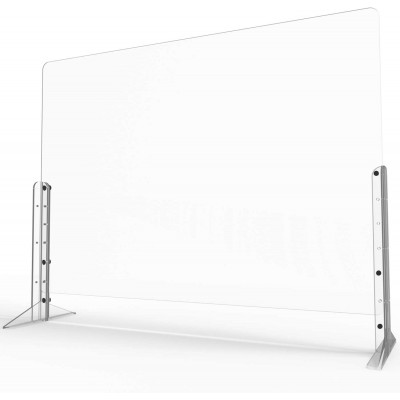 Custom Office Table Vertical Folding Partitions Acrylic Desk Divider