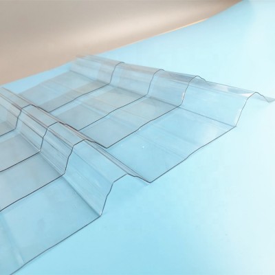 excellent load capacity Corrugated transparent plastic roofing panels Clear pc roof sheet